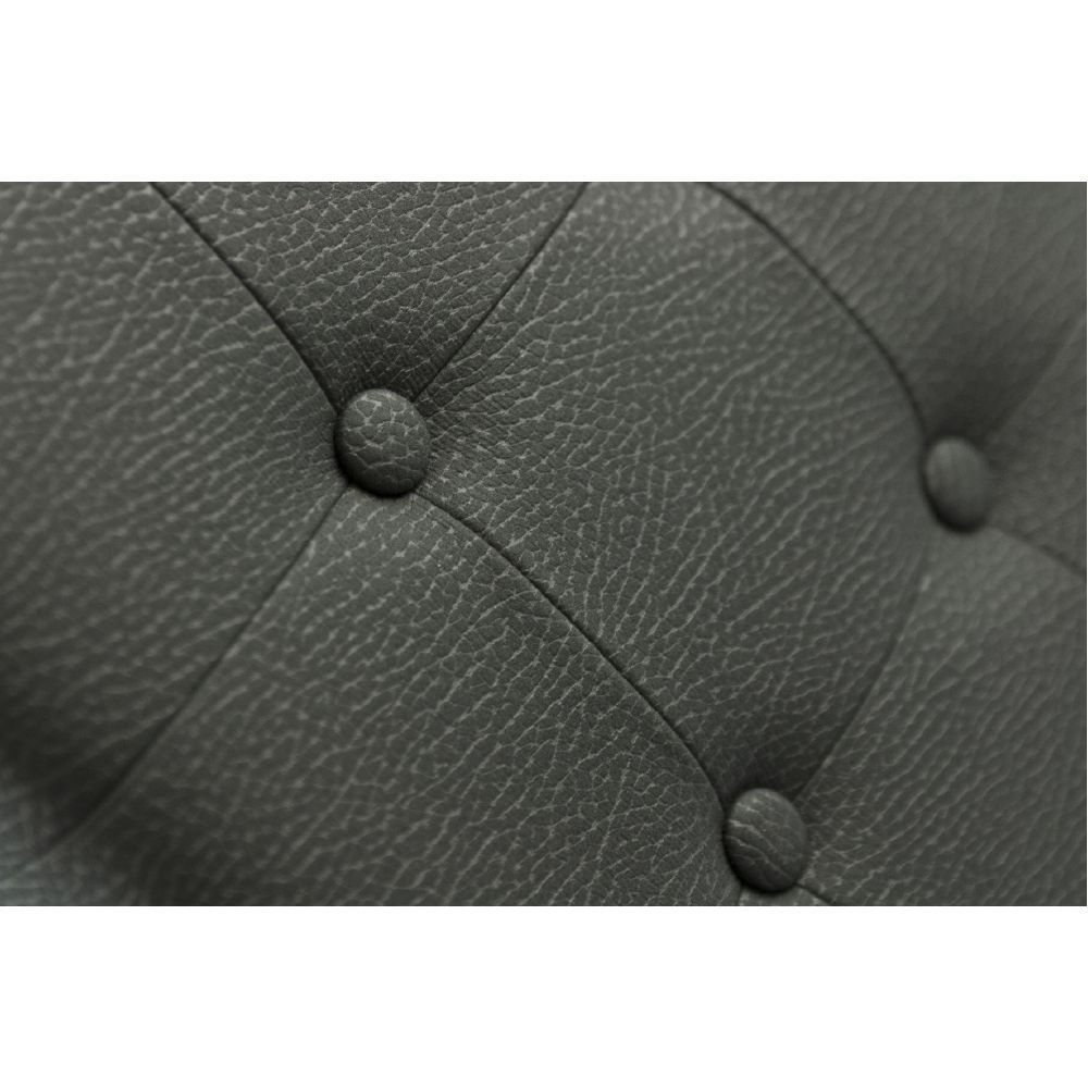 POUF CONTENITORE IN ECOPELLE 38 X 37 X 37 CM NERO