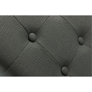 POUF CONTENITORE IN ECOPELLE 38 X 37 X 37 CM NERO