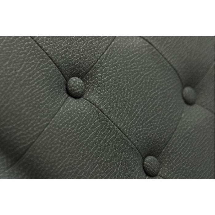 POUF CONTENITORE IN ECOPELLE 38 X 37 X 37 CM NERO