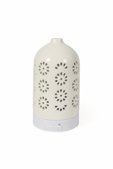 UMIDIFICATORE CON DIFFUSORE ESSENZE CERAMICA ROMBI