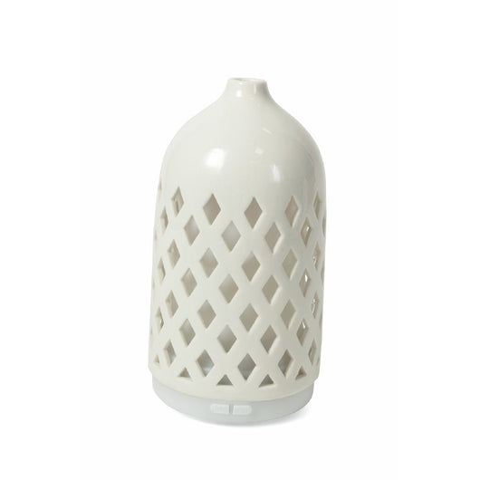 UMIDIFICATORE CERAMICA ROMBI DIFFUSORE ESSENZE 2 ASSORTIMENTI