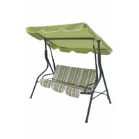 DONDOLO IN METALLO 3 POSTI RIGHE FANTASY VERDE 170X110X160