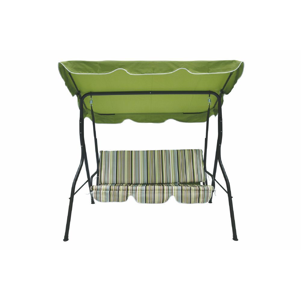 DONDOLO IN METALLO 3 POSTI RIGHE FANTASY VERDE 170X110X160