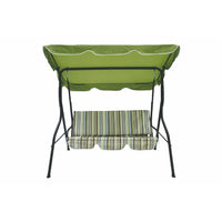 DONDOLO IN METALLO 3 POSTI RIGHE FANTASY VERDE 170X110X160