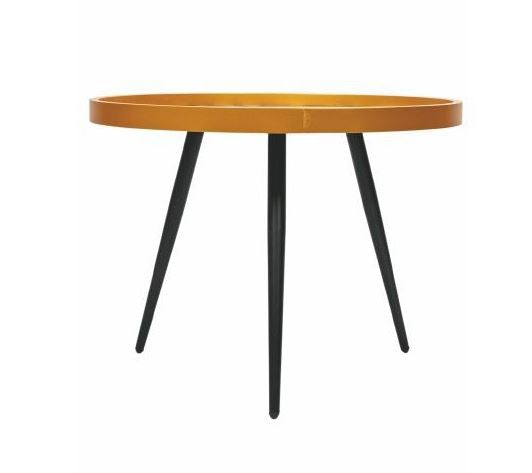 TAVOLINO TONDO IN LEGNO LACCATO 60 X 45 CM GREY FLOWER