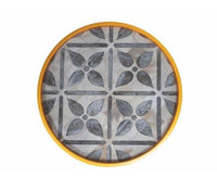 TAVOLINO TONDO IN LEGNO LACCATO 60 X 45 CM GREY FLOWER