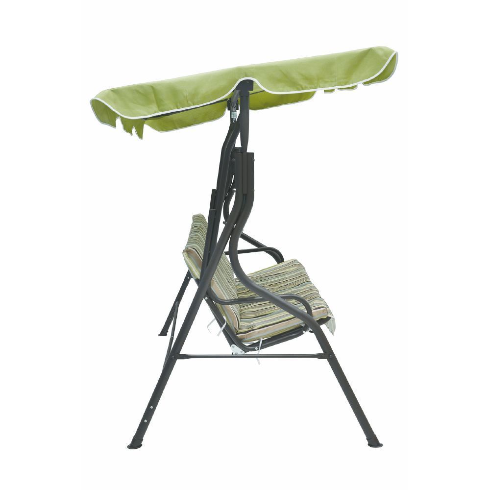 DONDOLO IN METALLO 3 POSTI RIGHE FANTASY VERDE 170X110X160