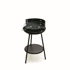 BARBECUE TONDO NERO IN ACCIAIO E METALLO Ø 42 CM H 77 CM