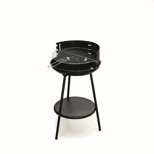 BARBECUE TONDO NERO IN ACCIAIO E METALLO Ø 42 CM H 77 CM