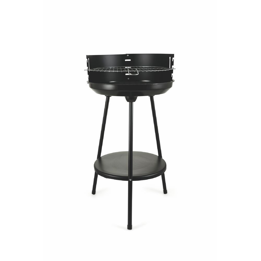BARBECUE TONDO NERO IN ACCIAIO E METALLO Ø 42 CM H 77 CM