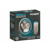 KIT POWER BANK + MINI VENTILATORE GRIGIO USB 5 V