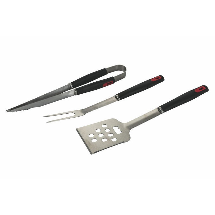 SET 3 UTENSILI BARBECUE ACCIAIO
