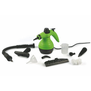 PULITORE A VAPORE VAPORIZZATORE 9 IN 1 CON ACCESSORI 350ML 1050W VERDE