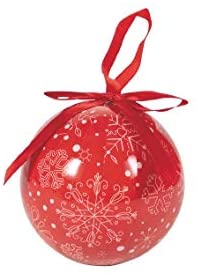 SET 14 PALLE DI NATALE 7,5CM FIOCCO NEVE ROSSO