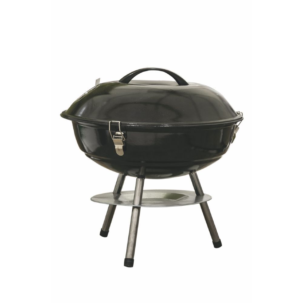MINI BARBECUE TONDO CON COPERCHIO 35 X H 35 CM NERO