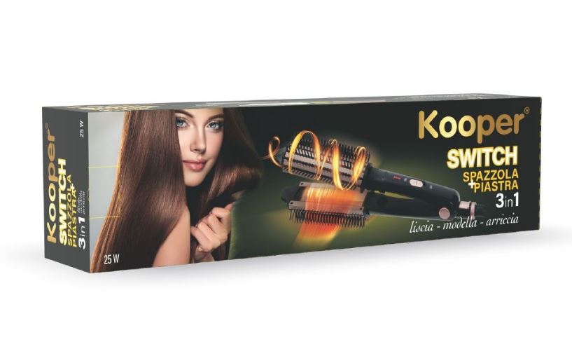 SPAZZOLA PIASTRA ARRICCIACAPELLI 3 IN 1 25 W
