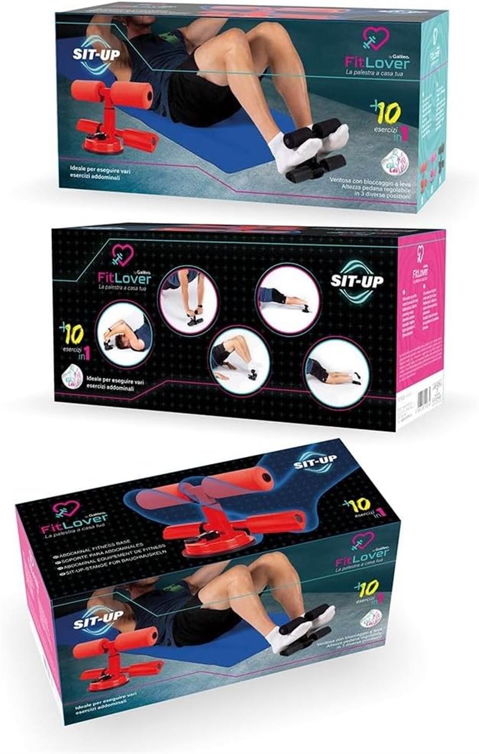 BASE FITNESS PER ADDOMINALI CON VENTOSA DI BLOCCAGGIO FITLOVER IN COLORAZIONE ASSORTITA