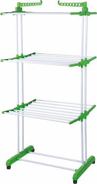 STENDINO A TORRE IN METALLO E PLASTICA IN COLORE VERDE 75 X 64 X H171 CM