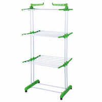 STENDINO A TORRE IN METALLO E PLASTICA IN COLORE VERDE 75 X 64 X H171 CM