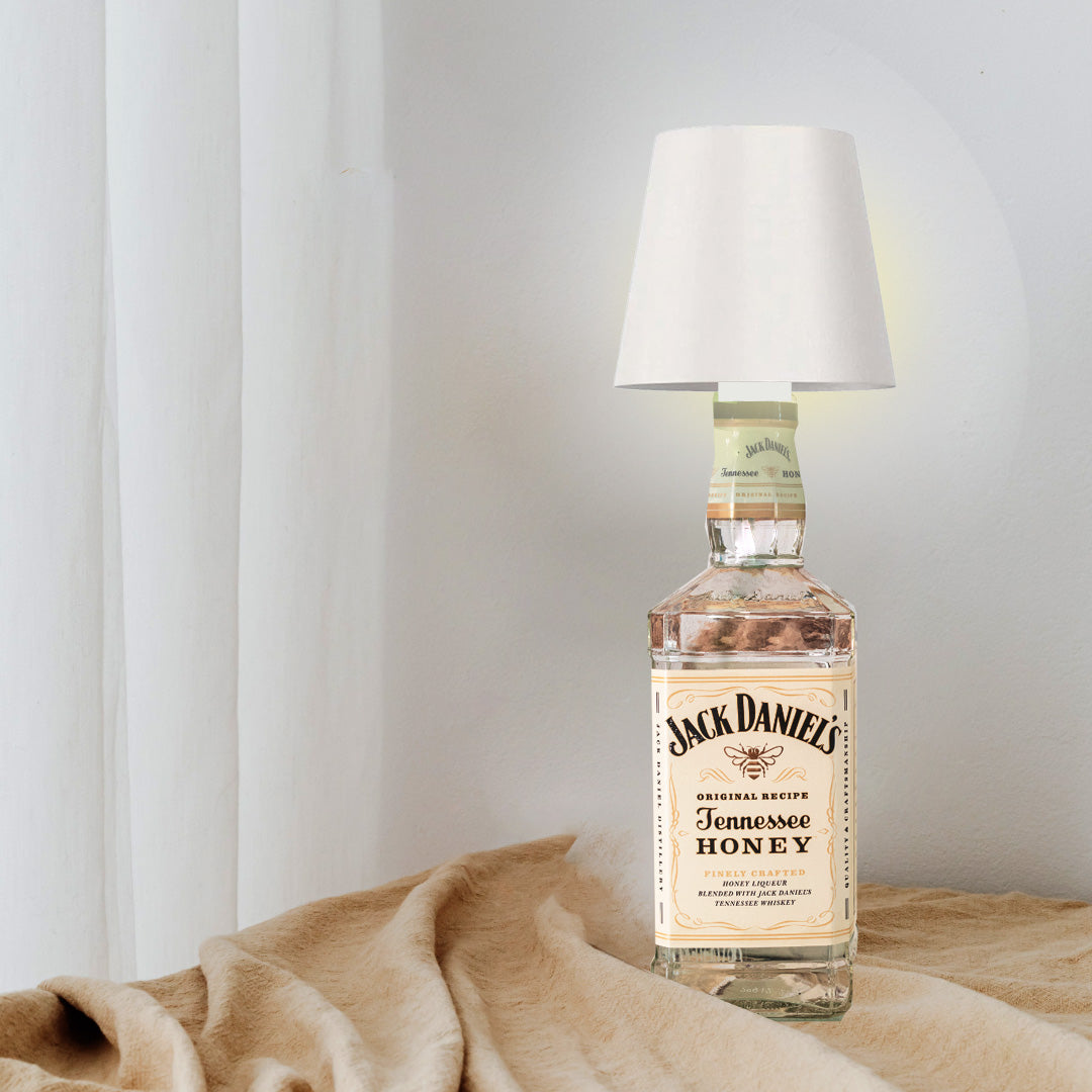 LAMPADA A LED RICARICABILE PER BOTTIGLIA 11X14 CM IN COLORE BIANCO CON BATTERIA 800 MAH 1-2W