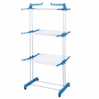 STENDINO A TORRE IN METALLO E PLASTICA IN COLORE BLU 75 X 64 X H171 CM