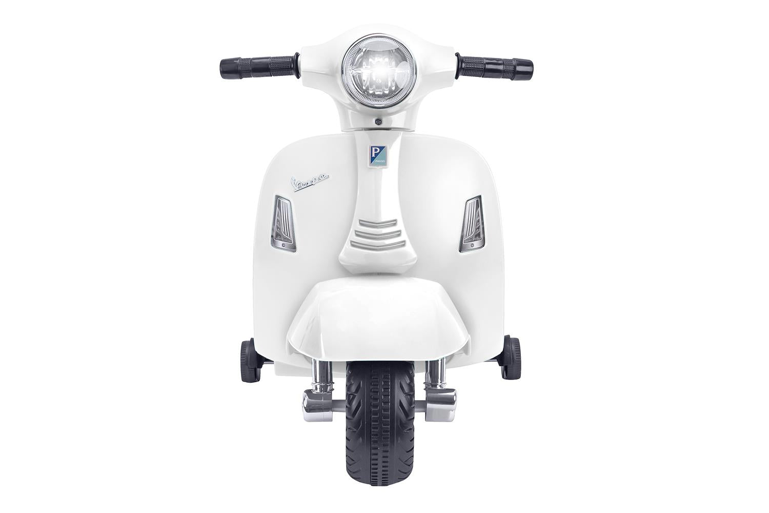 VESPA GTS SUPER SPORT ELETTRICA CAVALCABILE PER BAMBINI DA 6 V DI COLORE BIANCO