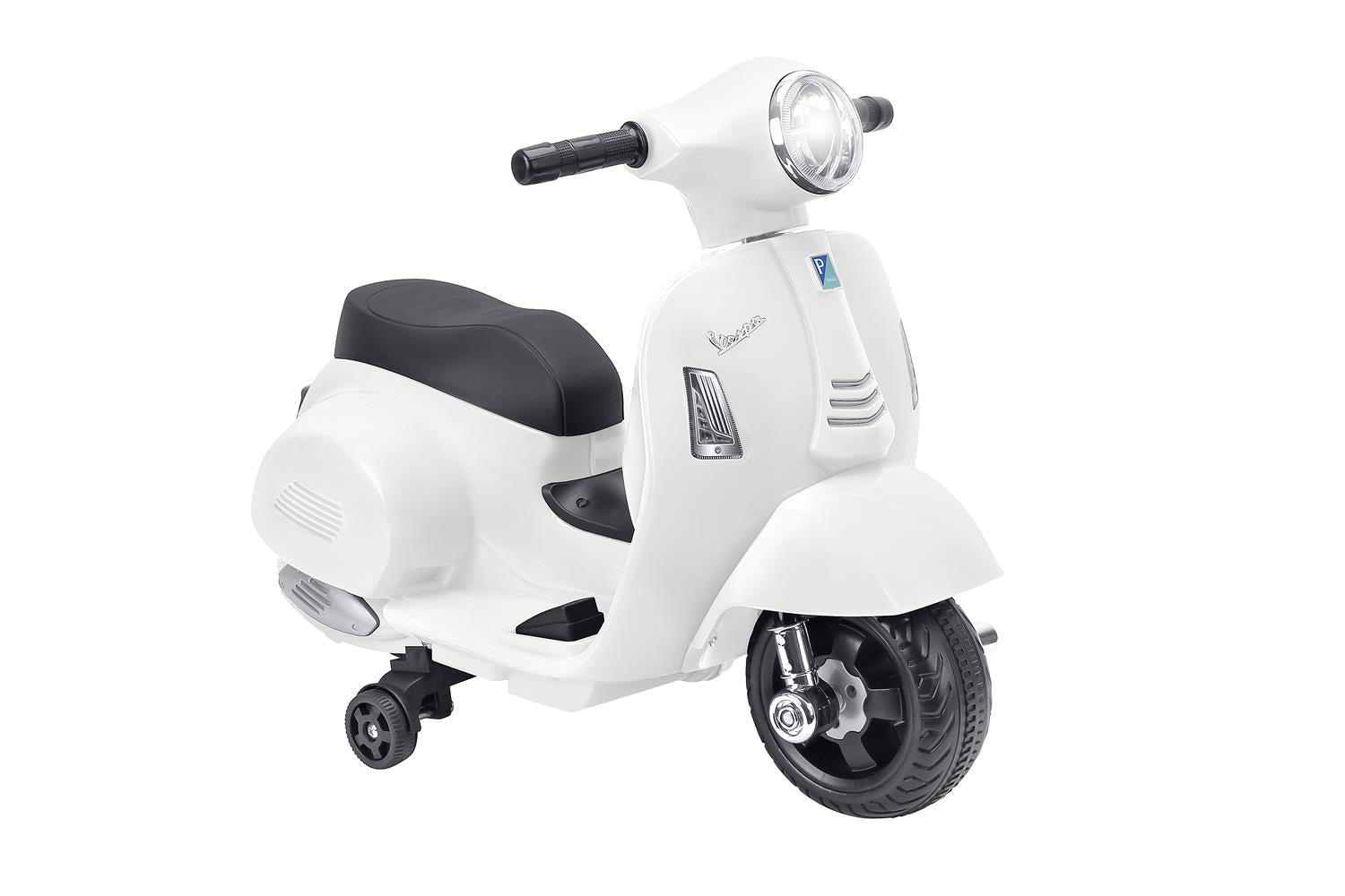 VESPA GTS SUPER SPORT ELETTRICA CAVALCABILE PER BAMBINI DA 6 V DI COLORE BIANCO