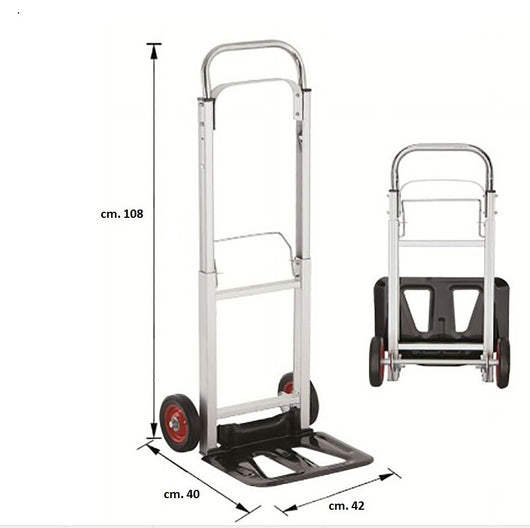 CARRELLO TROLLEY 42 X 40 X H108 CM CON PORTATA MASSIMA 90 KG