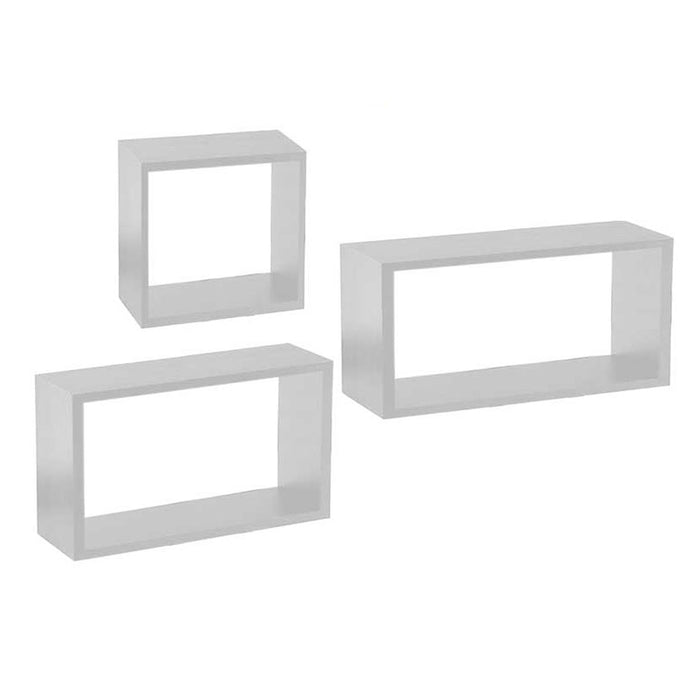 SET 3 PENSILI QUADRATI IN LEGNO IN TRE MISURE CON FINITURA BIANCA