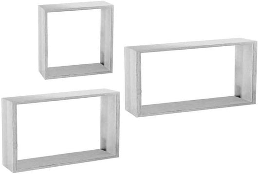 SET 3 PENSILI QUADRATI IN LEGNO IN TRE MISURE CON FINITURA BIANCA LEGNO