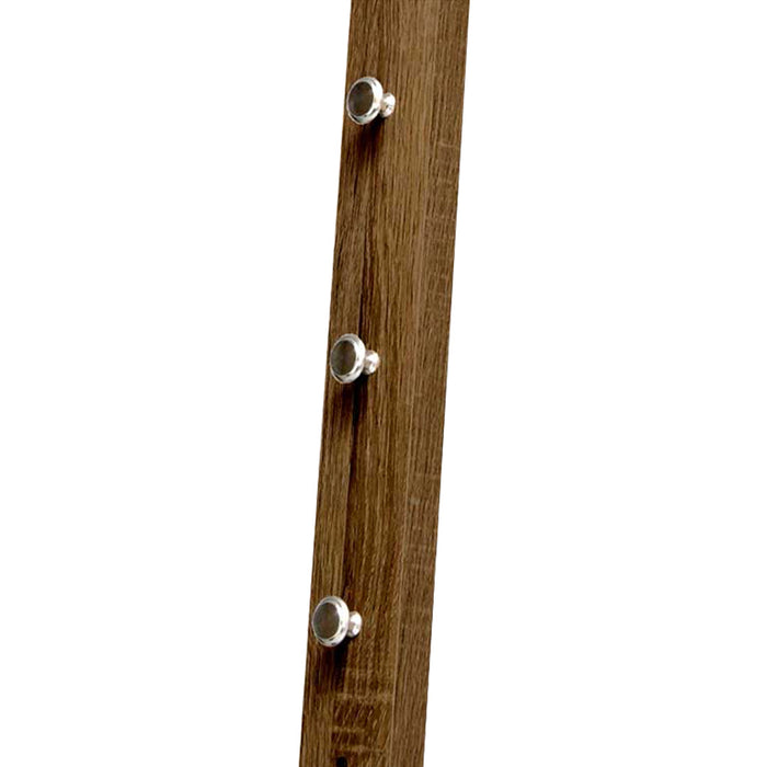 APPENDINO DA PARETE REALIZZATO IN LEGNO 25X6X70CM IN COLORE NOCE CON 3 GANCI