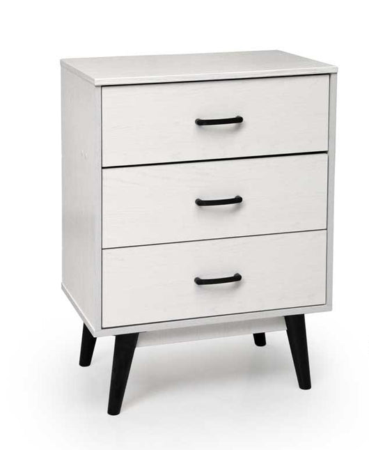 ARES CASSETTIERA A 3 CASSETTI IN LEGNO 60 X 40 X 80 CM COLORE BIANCO