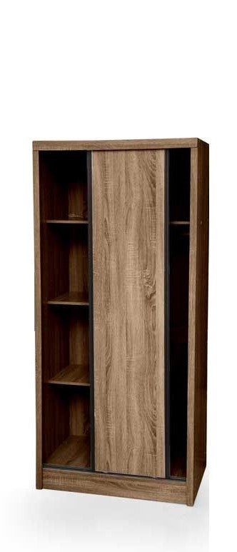 ARES ARMADIO IN LEGNO CON ANTE SCORREVOLI 84 X 56 X 187 CM COLORE NOCE