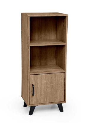 ARES MOBILE ALTO IN LEGNO CON RIPIANO E ANTA 40 X 30 X 97 CM NOCE