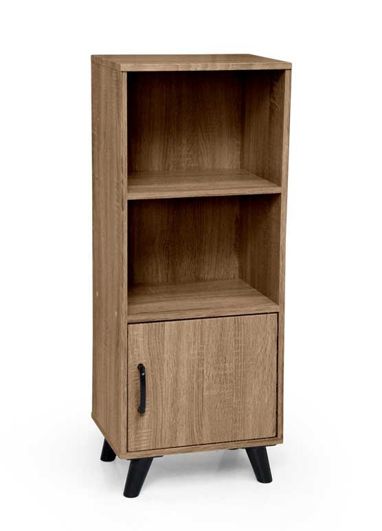 ARES MOBILE ALTO IN LEGNO CON RIPIANO E ANTA 40 X 30 X 97 CM NOCE