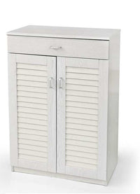 ERMES SCARPIERA CHIUSA CON 5 RIPIANI 68X32X100 CM IN COLORE BIANCO