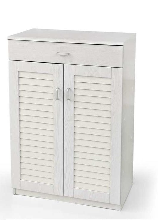 ERMES SCARPIERA CHIUSA CON 5 RIPIANI 68X32X100 CM IN COLORE BIANCO