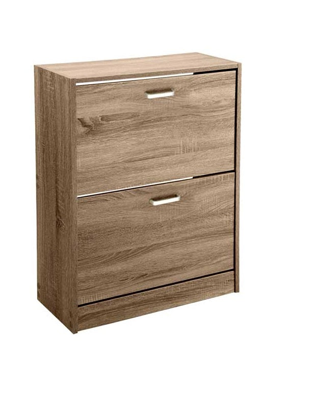 ERMES SCARPIERA 2 ANTE A RIBALTA IN LEGNO 63 X 24 X 81 CM COLORE NOCE