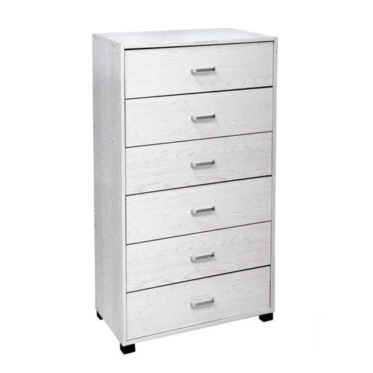 CASSETTIERA 6 CASSETTI ERMES IN LEGNO BIANCA 68X40X H 119 CM