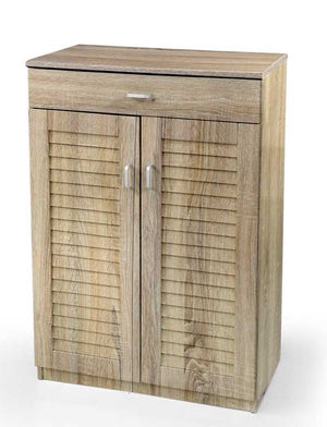 ERMES SCARPIERA CHIUSA CON 5 RIPIANI 68X32X100 CM IN COLORE ROVERE