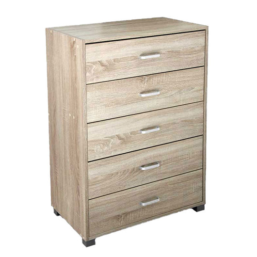 CASSETTIERA 5 CASSETTI ERMES IN LEGNO ROVERE 68X40X H 101 CM