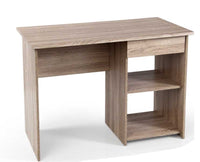 QUARZO SCRIVANIA PER UFFICIO IN LEGNO CON 2 VANI 108X48X75 CM ROVERE SBIANCATO