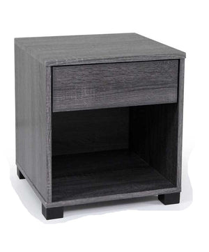 ERMES COMODINO CON CASSETTO E VANO 40X36X44 CM COLORE WENGÈ