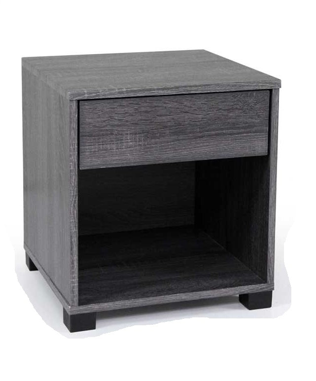 ERMES COMODINO CON CASSETTO E VANO 40X36X44 CM COLORE WENGÈ