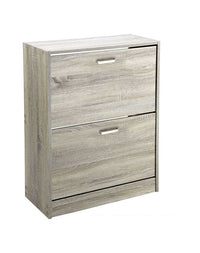 ERMES SCARPIERA 2 ANTE A RIBALTA IN LEGNO 63 X 24 X 81 CM COLORE OLMO