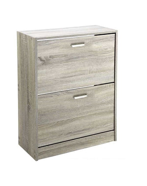 ERMES SCARPIERA 2 ANTE A RIBALTA IN LEGNO 63 X 24 X 81 CM COLORE OLMO