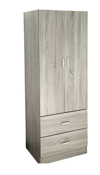 ERMES ARMADIO IN LEGNO CON 2 ANTE E CASSETTI 60 X 42 X 180 CM COLORE OLMO