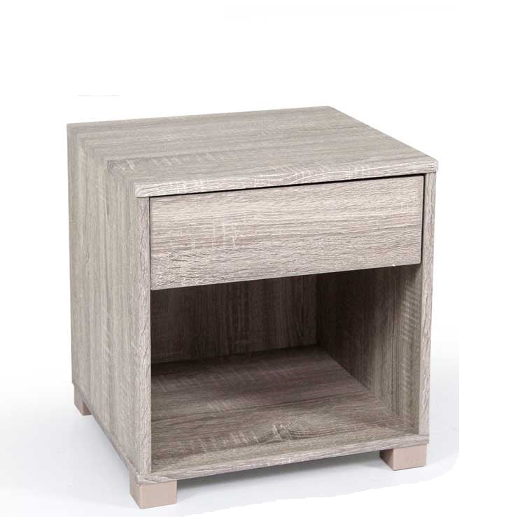 COMODINO ERMES CON CASSETTO IN LEGNO NATURALE COLORE OLMO 40 X 36 X 44 CM