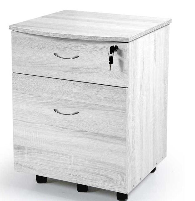 GAIA CASSETTIERA CON SERRATURA A 2 CASSETTI 42 X 40 X 55 IN COLORE BIANCO