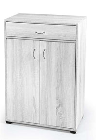 GAIA SCARPIERA CHIUSA A 5 RIPIANI IN LEGNO 63X33XH95 CM COLORE BIANCO